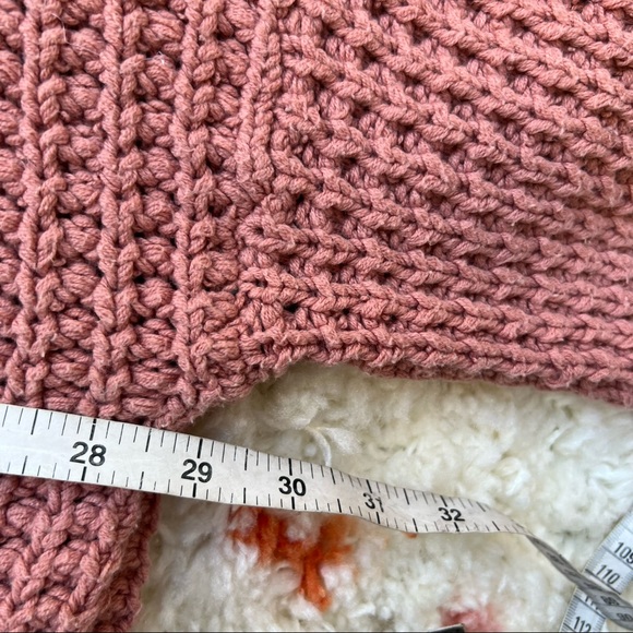 Free People | Maybe Baby Mauve Waffle Knit Bell Sleeve Lace Up Sweater - Picture 10 of 12